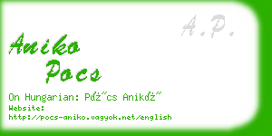 aniko pocs business card